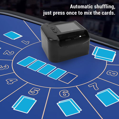 Automatischer Kartenmischer 2000mAh 2 Kartendecks Schwarz 2