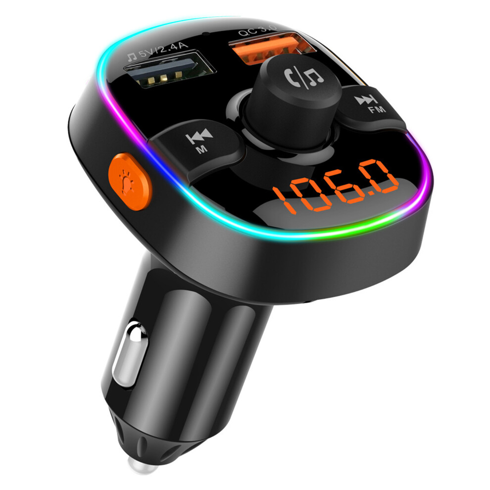 Bluetooth 5.0 Fm Transmitter Car Mp3 Player Dual Usb Rgb Bc52 Light 4171391860293