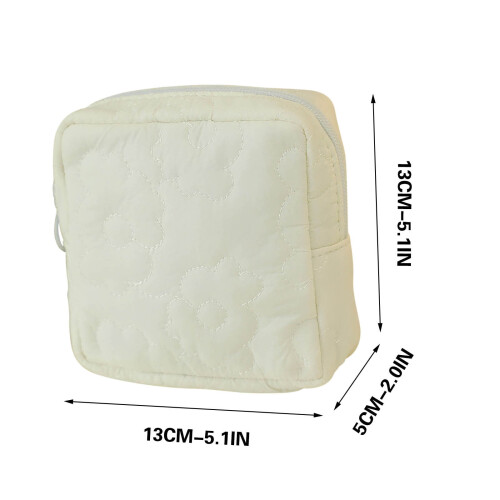 Oppbevaringspose for bind i vanntett polyester, 13x13x5cm 2