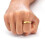 Stainless Steel Arc Ring Gold Size 10 2