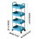 Blue Plastic 4-Tier Rolling Utility Cart 3
