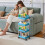 Blue Plastic 4-Tier Rolling Utility Cart 5