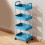 Blue Plastic 4-Tier Rolling Utility Cart 6