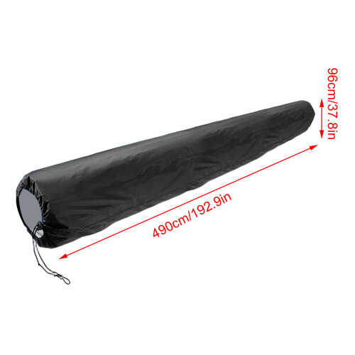 Pool-Solar-Rollenabdeckung 321,00 g 490x96cm Schwarz 1