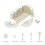 Wool Polishing Wheel Set Felt Pad 129 Pcs White 3