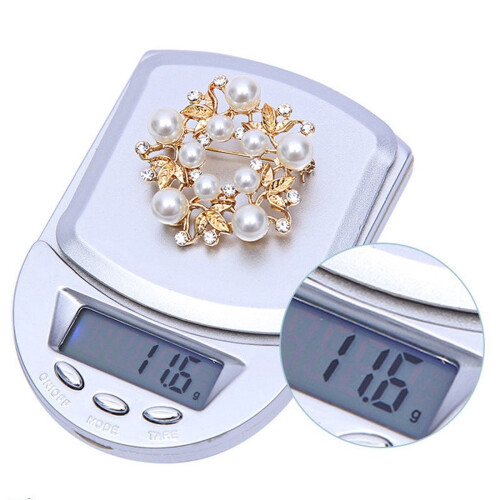 tooloflife Mini Digital Weighing Scale Pocket Scale LCD Backlight Display for Net Weight Determination Silver 2