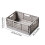 Caisse de rangement pliable en plastique gris empilable 4