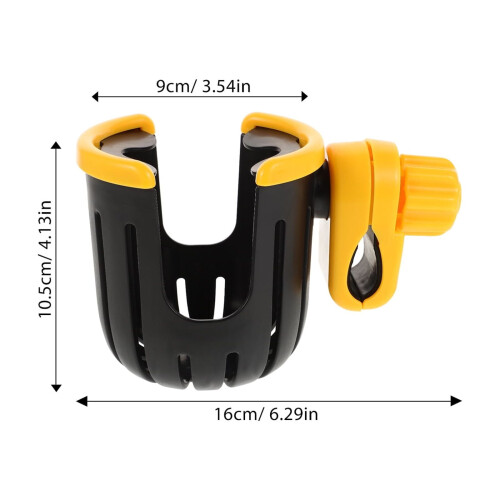 MUSEYA Clamp Cup Holder Stroller Black Easily Removable For Parents 1Pcs 1