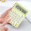 Green Portable Silent Calculator - Basic Math Operations with Quiet Keyboard for School Office Home Use 2