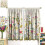 Floral Curtains Retro Bird and Flower Pattern 2 Panel Set 3