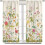 Floral Curtains Retro Bird and Flower Pattern 2 Panel Set 8