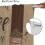 Retro Brown Latte Bean Tea Thermal Drapes Rod Pocket 2 7