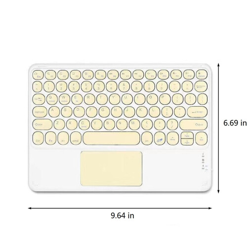 Bluetooth Keyboard with Touchpad, Rechargeable Slim Design for iOS/Windows/Android – Compatible with PC, Tablet, Laptop 2