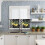 Lemon Farm Kitchen Curtains and Valance Set Black White 3