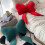 Cuscino decorativo con fiocco rosso per divano e letto 7