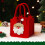 Sacolas de feltro em formato de maçã para a véspera de Natal, sacolas reutilizáveis para doces. 8