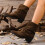 Lässige Damen-Winterstiefeletten, einfarbig, dicker Absatz 2