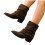 Lässige Damen-Winterstiefeletten, einfarbig, dicker Absatz 4