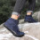Men's Snow Boots Blue Size 7.5 with Removable Footbed 8