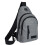 Graue externe USB-Lade-Brusttasche – Polyester – 1 Stück 2