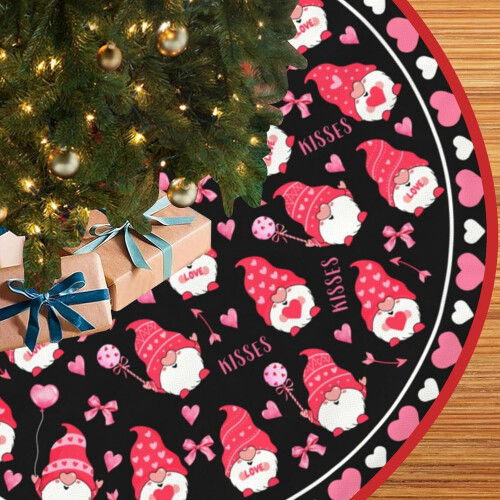 Saia para árvore de Natal patriótica com listras vermelhas, azuis e brancas de 76 cm (30 polegadas) 1
