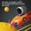 Πυραύλος Orange Press And Go Space Αστροναύτης Αυτοκίνητο Παιχνίδι με Πίσω Όχημα Δράσης με 7