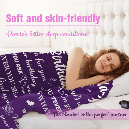 Couverture violette 60 x 50 pouces 2