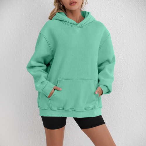 Γυναικεία μακριά oversized μπλούζα με κουκούλα και φερμουάρ, κοντή, oversized πουλόβερ με 1