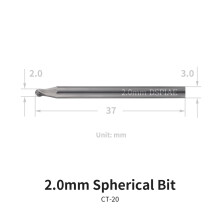 DSPIAE 2mm Spherical Burr Bit for AT-CT Chamfering Tool CT-20