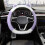 Plush Steering Wheel Cover Winter Warm Elastic Fit 4