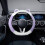 Plush Steering Wheel Cover Winter Warm Elastic Fit 5