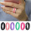 Rhinestone Silicone Wedding Ring Band Dark Grey Size 6 4