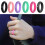 Rhinestone Silicone Wedding Ring Band Dark Grey Size 6 8
