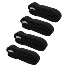 4PCS Heavy Duty Adjustable Luggage Straps Black Portable Travel Belts