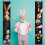 Conjunto de 2 banners de Páscoa com coelhinho da Páscoa para varanda, 70,87 x 11 polegadas. 5