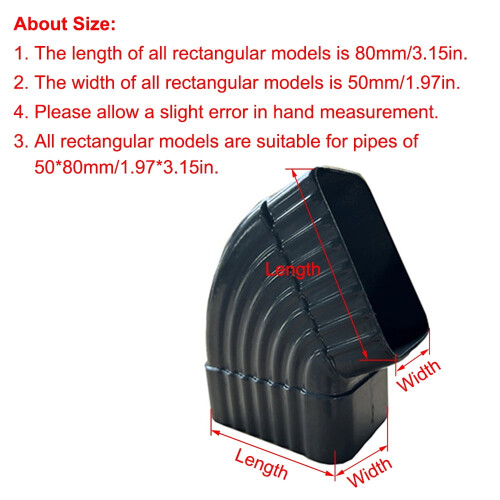 Aluminium stuprörsböj 90/65 svart 2