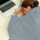 Soft Wool Shawl Blanket Blue Lightweight Warm 1pc 4
