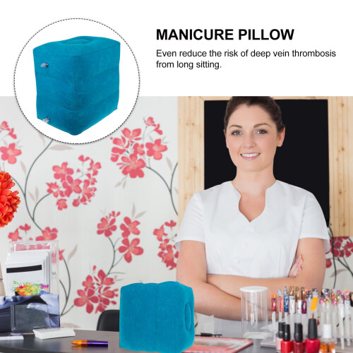 Three-Layer Inflatable Foot Rest Pillow Travel Footrest Stool Adjustable PVC Comfortable Support 1
