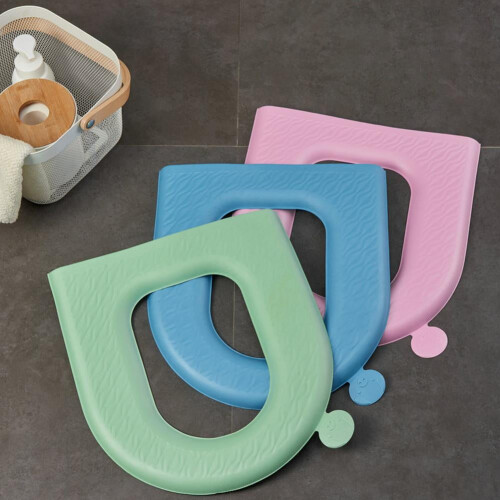 Capa de assento sanitário de silicone à prova d'água 42,6 x 38,6 cm (16,77 x 15,21 polegadas) 1