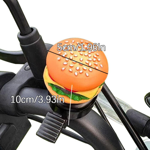 ABS Cykelringklocka Hamburgerdesign Högt ljud 2