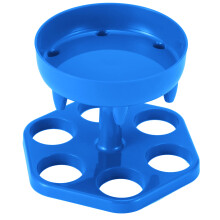 Blue 6 Shot Glass Dispenser Holder Rotation Liquor Party Accessory