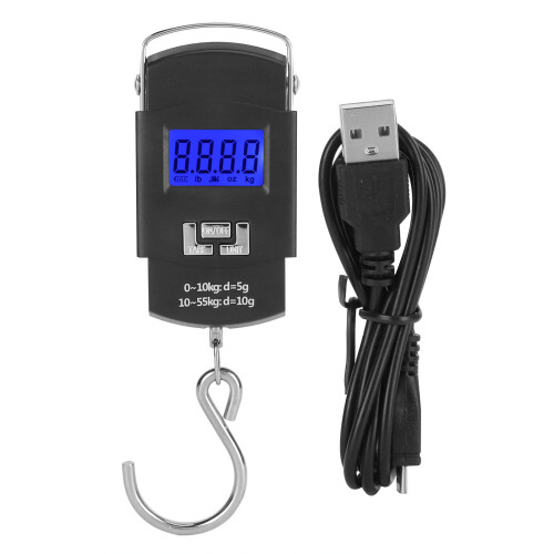 Digital Portable Scale 55KG with Hook, 218x58x22mm 1