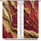 Red and Gold Liquid Marble Curtains Rod Pocket Thermal 2