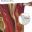 Red and Gold Liquid Marble Curtains Rod Pocket Thermal 7