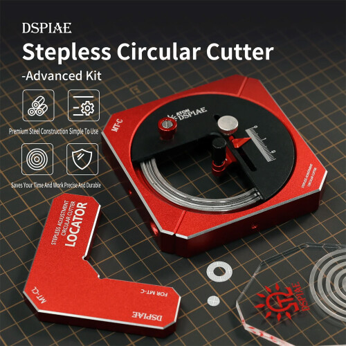 DSPIAE Premium Steel Stepless Stepless Circular Cutter MT-C 1