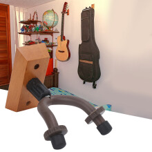 Bass Guitar Wall Hanger Solid Wood Wall Mount Bracket with Stopper GG‑2 Model