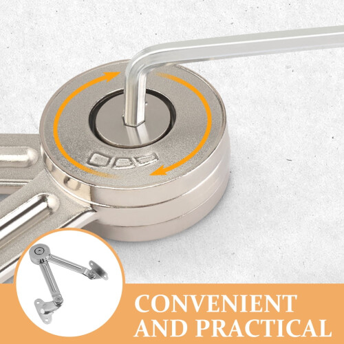 Foldable Design Cabinet Hinges Silver 1 Set 7.7X1.5X0.5In 2