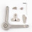 Foldable Design Cabinet Hinges Silver 1 Set 7.7X1.5X0.5In 4