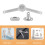 Foldable Design Cabinet Hinges Silver 1 Set 7.7X1.5X0.5In 5