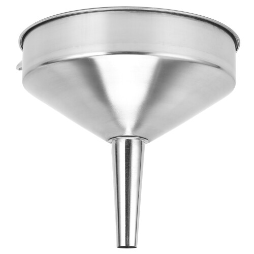 15cm Stainless Steel Funnel 304 Solid, Silver, Thickened Kitchen Tool 2